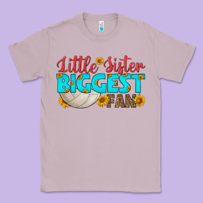 Little Sister Biggest Fan Classic Tee Designed By Hra Design Shop