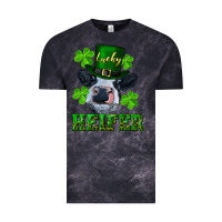 Cloud Black Lucky heifer Vintage Tee - RanaPortraitStore