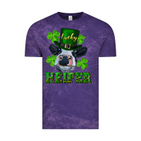 Cloud Purple Lucky heifer Vintage Tee - RanaPortraitStore