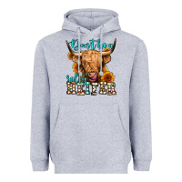 Heather Grey don't be a salty heifer long haired cow Heavyweight Hoodie - Jasminsmagicworld