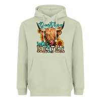 Matcha don't be a salty heifer long haired cow Heavyweight Hoodie - Jasminsmagicworld