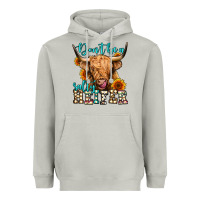 Don't Be A Salty Heifer Long Haired Cow Heavyweight Hoodie | Teevron