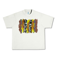 Pistachio softball brushstroke Urban Heavy Tee - Zillion Design Studio