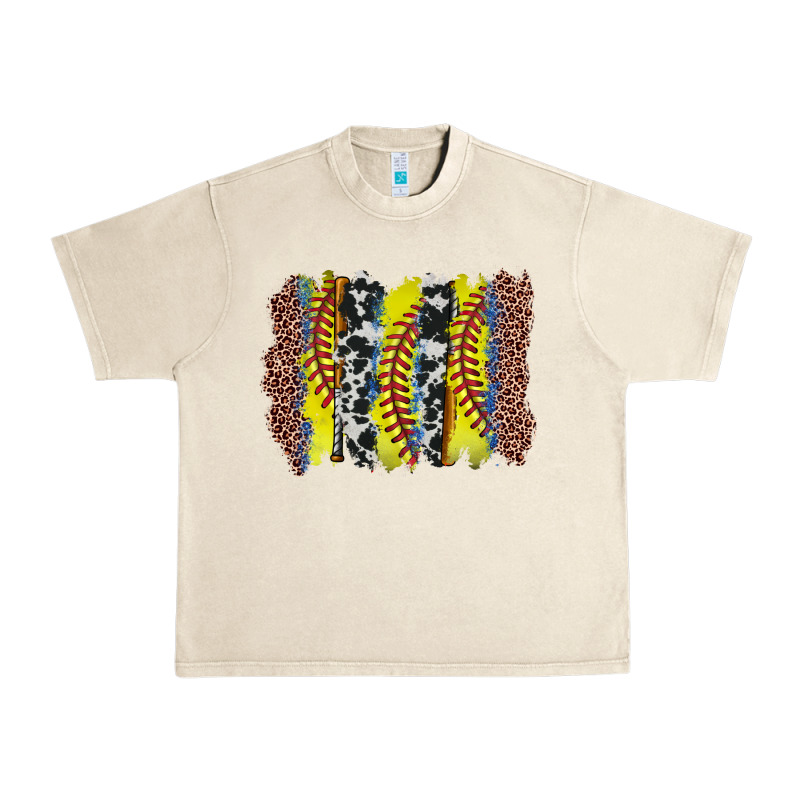 Softball Brushstroke Urban Heavy Tee by Zillion Design Studio | Teevron
