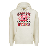 Oatmeal Heather call me never Premium Hoodie - MaliasSmallBusiness
