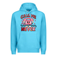 Ocean Blue call me never Premium Hoodie - MaliasSmallBusiness