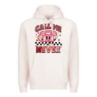 Pale Pink call me never Premium Hoodie - MaliasSmallBusiness