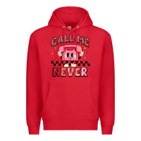 Red call me never Premium Hoodie - MaliasSmallBusiness