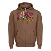 Chestnut love mardi gras gnome Zipper Hoodie - JahusDesignShop