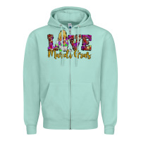 Seafoam love mardi gras gnome Zipper Hoodie - JahusDesignShop