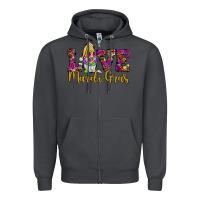 Smoke love mardi gras gnome Zipper Hoodie - JahusDesignShop