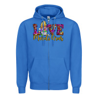 True Royal love mardi gras gnome Zipper Hoodie - JahusDesignShop