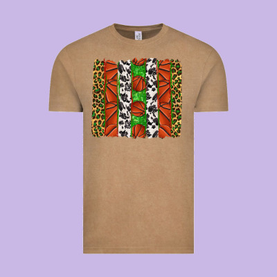 Vintage Tee basketball brush strokes