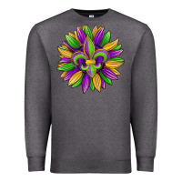 Charcoal Heather mardi gras carnival sunflower Premium Sweatshirt - Jasminsmagicworld