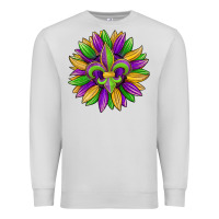 Dove Grey mardi gras carnival sunflower Premium Sweatshirt - Jasminsmagicworld
