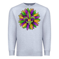 Heather Grey mardi gras carnival sunflower Premium Sweatshirt - Jasminsmagicworld