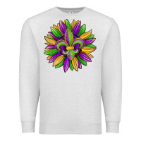 Oatmeal Heather mardi gras carnival sunflower Premium Sweatshirt - Jasminsmagicworld