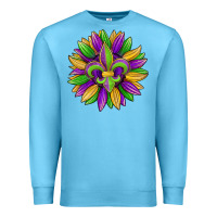 Ocean Blue mardi gras carnival sunflower Premium Sweatshirt - Jasminsmagicworld
