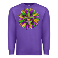 Purple mardi gras carnival sunflower Premium Sweatshirt - Jasminsmagicworld