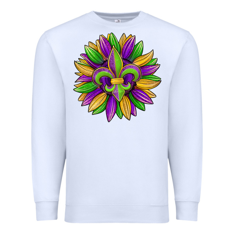 Mardi Gras Carnival Sunflower Premium Sweatshirt by Jasminsmagicworld | Teevron