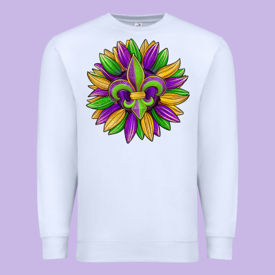 Mardi Gras Carnival Sunflower Premium Sweatshirt Designed By Jasminsmagicworld