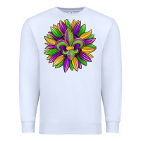 White mardi gras carnival sunflower Premium Sweatshirt - Jasminsmagicworld