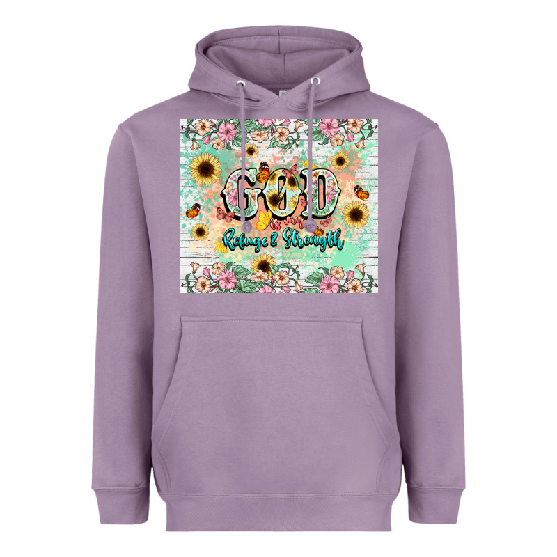 God Is My Refugee And Strength Heavyweight Hoodie by NancyCooperArtShop | Teevron
