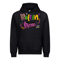 Black rollin' with my krewe mardi gras Urban Hoodie - LillyAllenDesigns