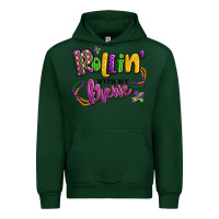 Forest Green rollin' with my krewe mardi gras Urban Hoodie - LillyAllenDesigns