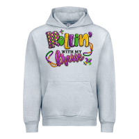 Heather Grey rollin' with my krewe mardi gras Urban Hoodie - LillyAllenDesigns