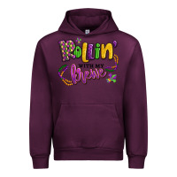 Mauve Wine rollin' with my krewe mardi gras Urban Hoodie - LillyAllenDesigns
