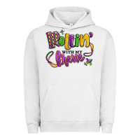 Pigment Lunar Rock rollin' with my krewe mardi gras Urban Hoodie - LillyAllenDesigns