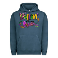 Pigment Midnight Navy rollin' with my krewe mardi gras Urban Hoodie - LillyAllenDesigns