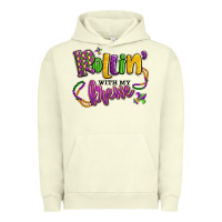 Pigment Pistachio rollin' with my krewe mardi gras Urban Hoodie - LillyAllenDesigns