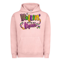 Pigment Salmon rollin' with my krewe mardi gras Urban Hoodie - LillyAllenDesigns