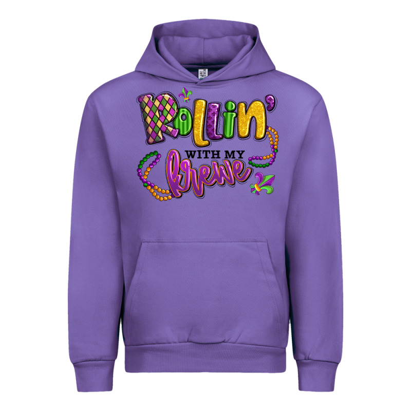 Rollin' With My Krewe Mardi Gras Urban Hoodie by LillyAllenDesigns | Teevron