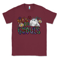 Burgundy let's go ghouls Classic Tee - CowhideDigitalArt