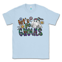 Dusty Blue let's go ghouls Classic Tee - CowhideDigitalArt