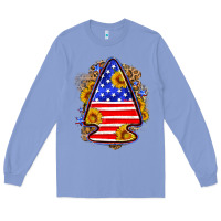 Colony Blue American flag arrowhead Long Sleeve Tee - Neo Western