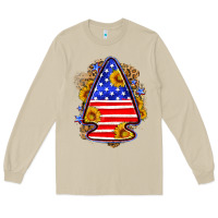 Mushroom American flag arrowhead Long Sleeve Tee - Neo Western