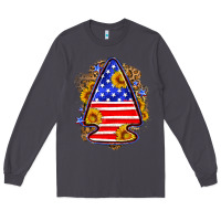 Smoke American flag arrowhead Long Sleeve Tee - Neo Western