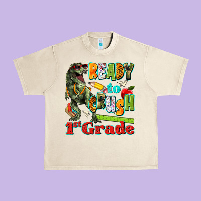 Ready To Crush First Grade Urban Heavy Tee Designed By Texasbilliewilder