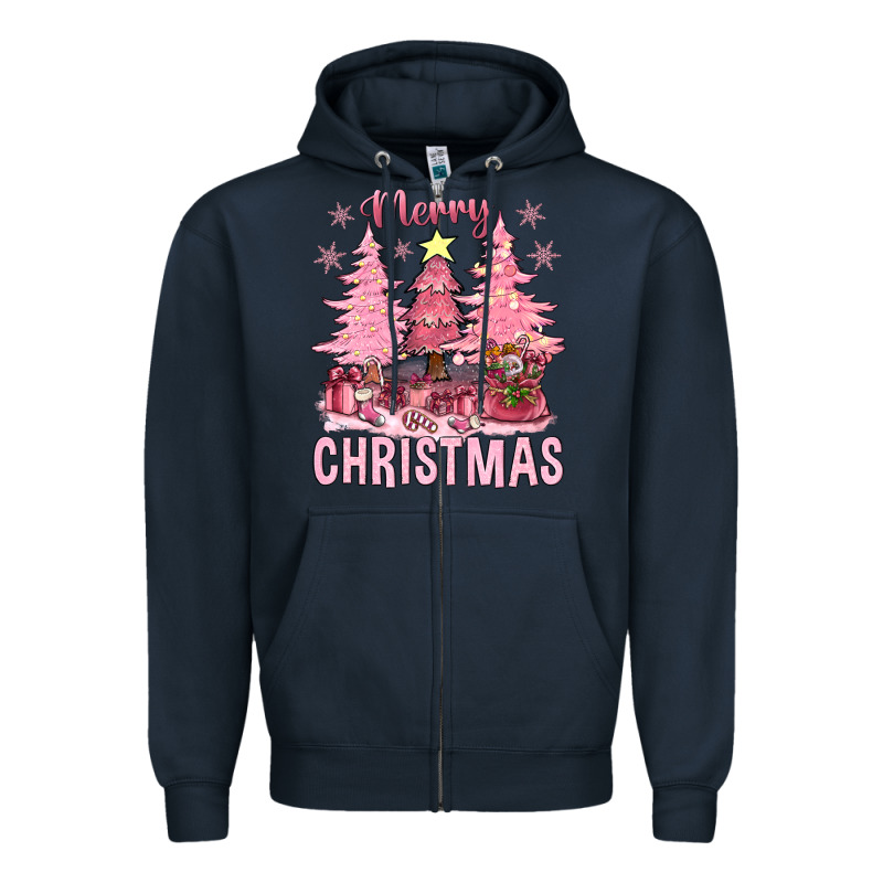 Pink Merry Christmas Bbs Zipper Hoodie by BundleAndBundleShop | Teevron