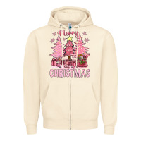 Sandshell pink merry christmas bbs Zipper Hoodie - BundleAndBundleShop