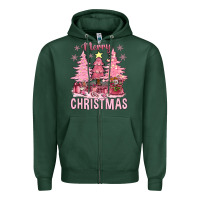 Sports Green pink merry christmas bbs Zipper Hoodie - BundleAndBundleShop
