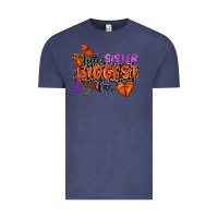 Vintage Denim little sister biggest fan basketball Vintage Tee - Zillion Design Studio