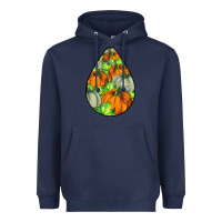 Navy Fall Teardrop Heavyweight Hoodie - LillyAllenDesigns