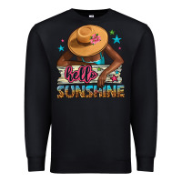 Black Hello sunshine Premium Sweatshirt - NancyCooperArtShop