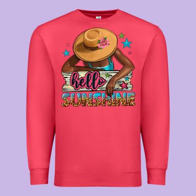 Hello Sunshine Premium Sweatshirt Designed By Nancycooperartshop