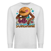 Oatmeal Heather Hello sunshine Premium Sweatshirt - NancyCooperArtShop